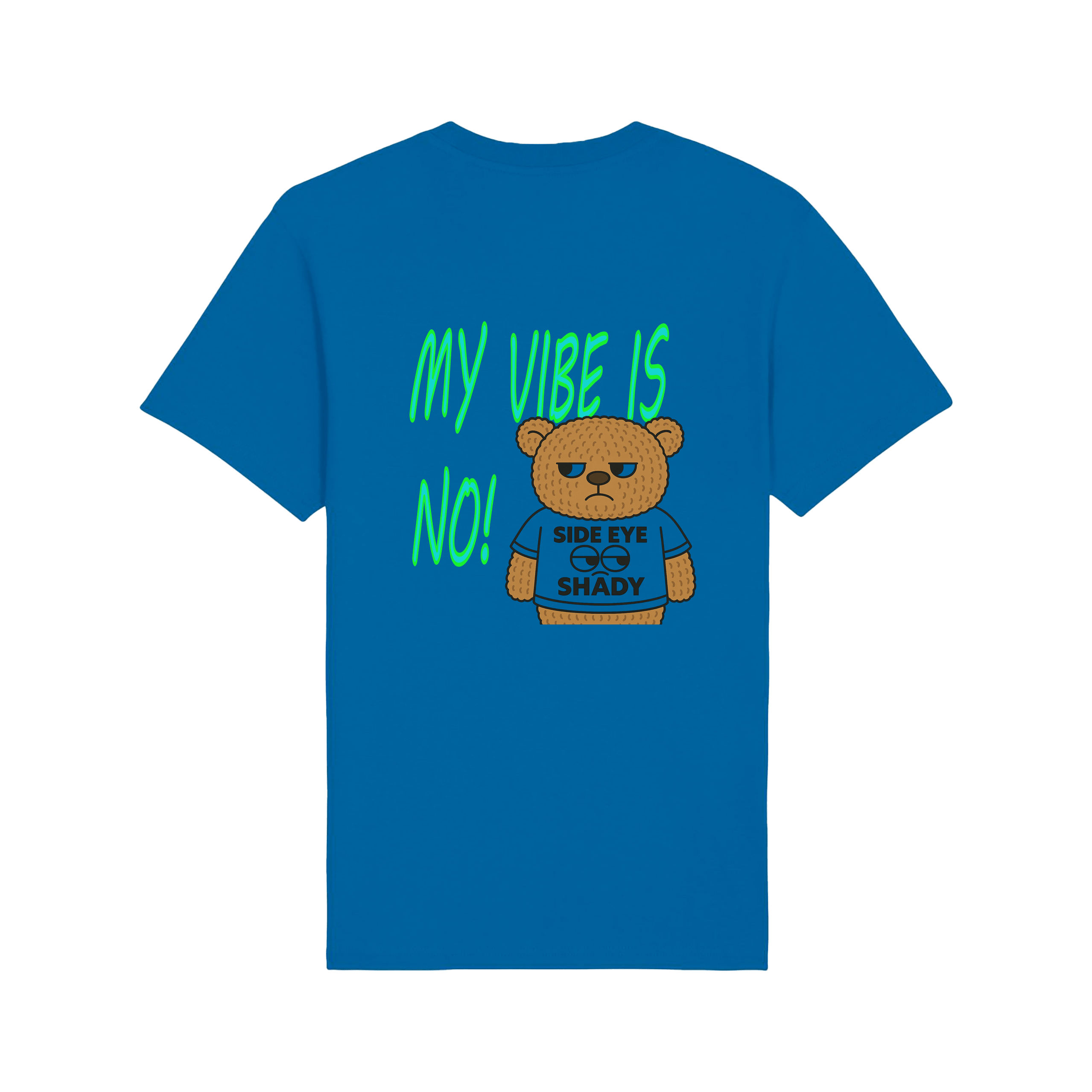 Royal Blue Printed T-shirt Back