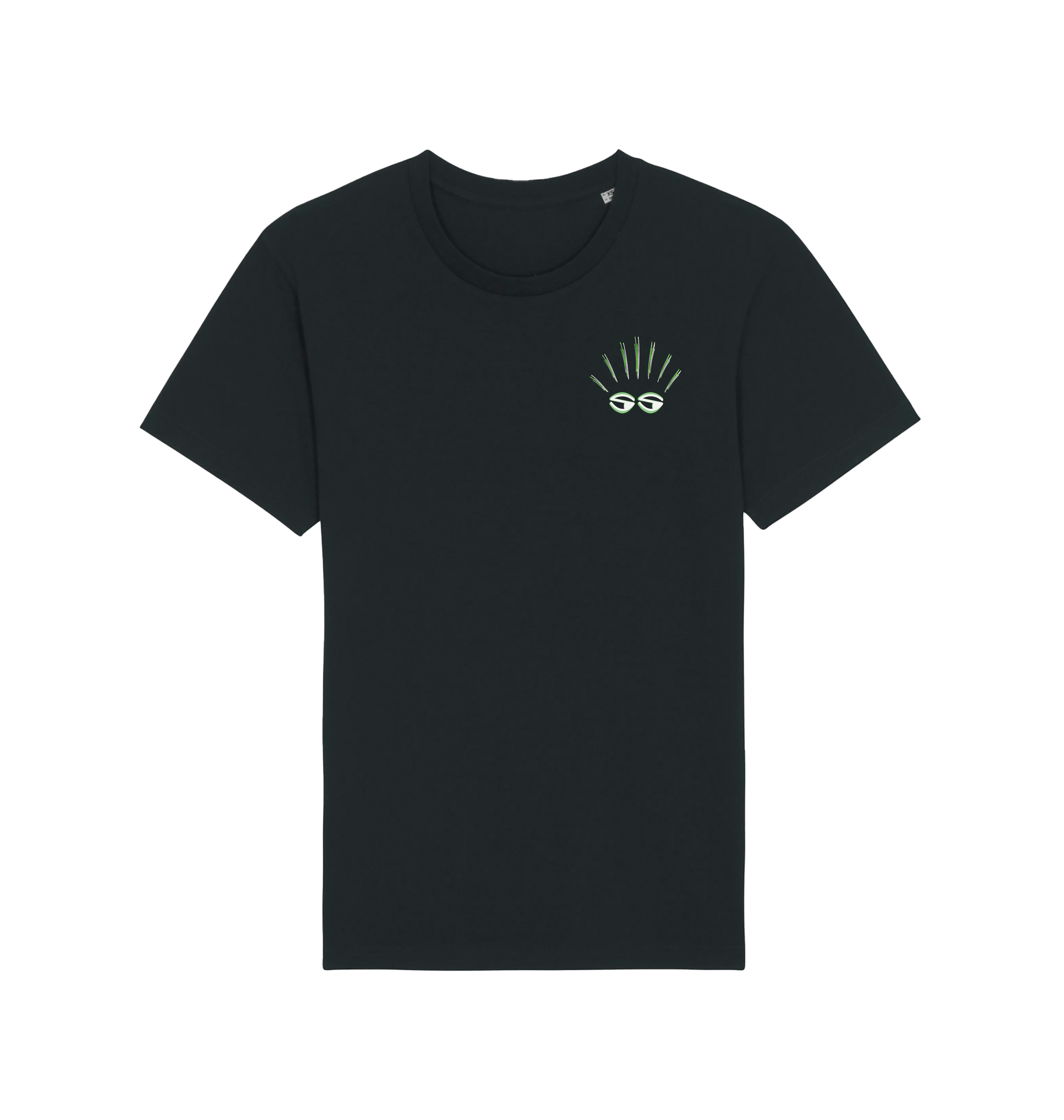 Black Printed T-shirt Front