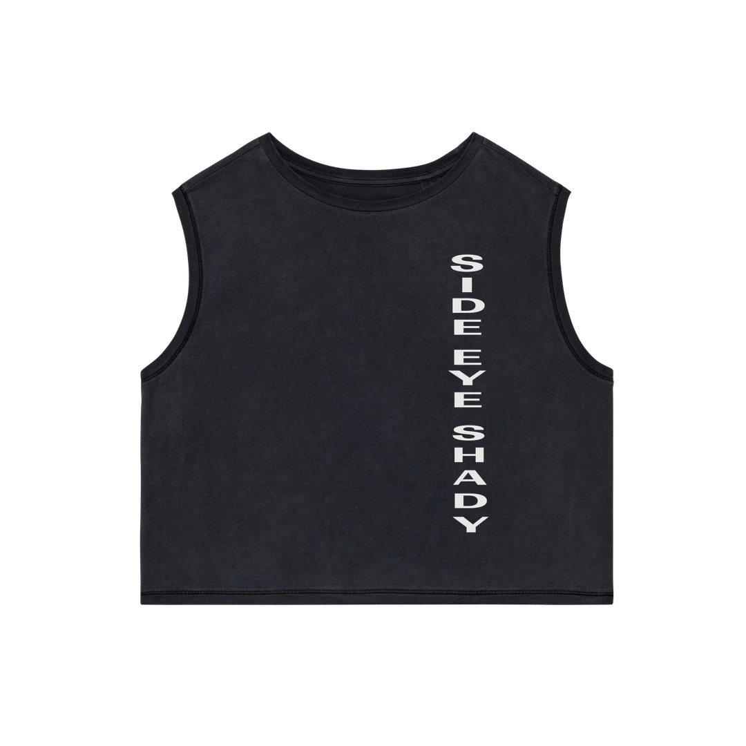 Washed Coal Grey Printed T-shirt Front