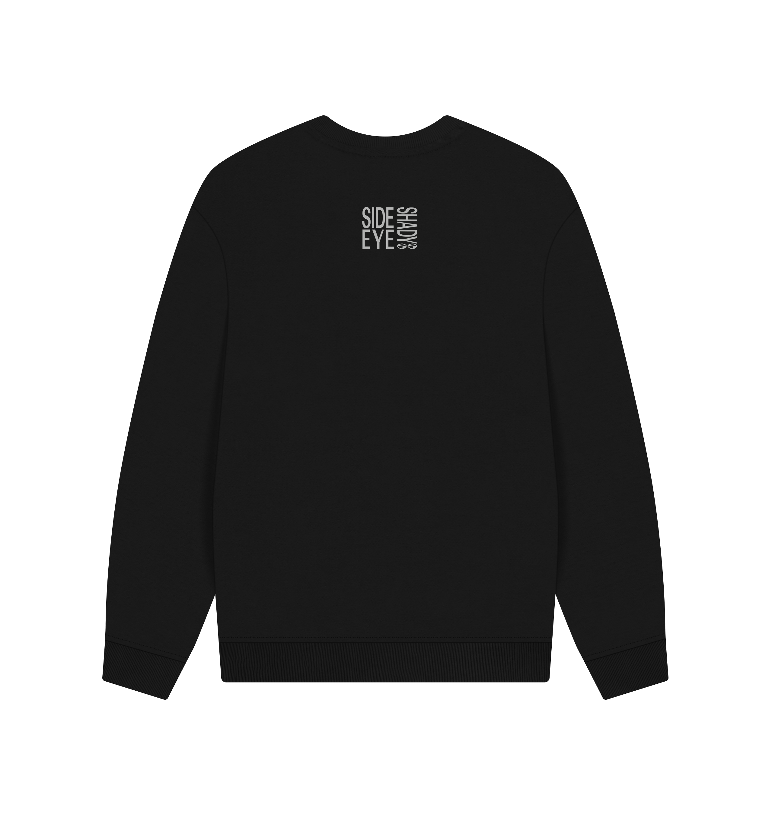 Black Printed Sweater Back