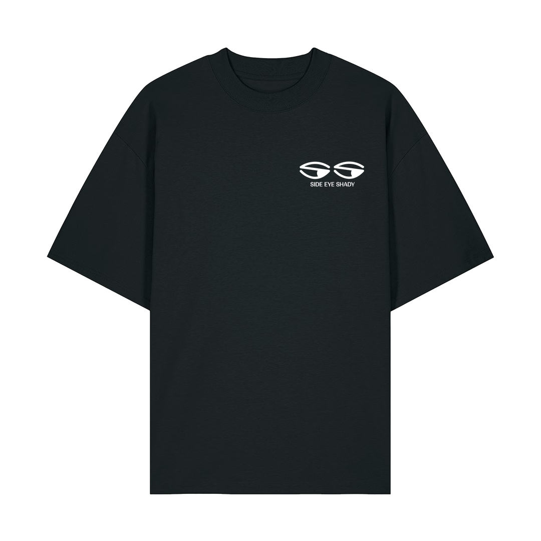 Black Printed T-shirt Front