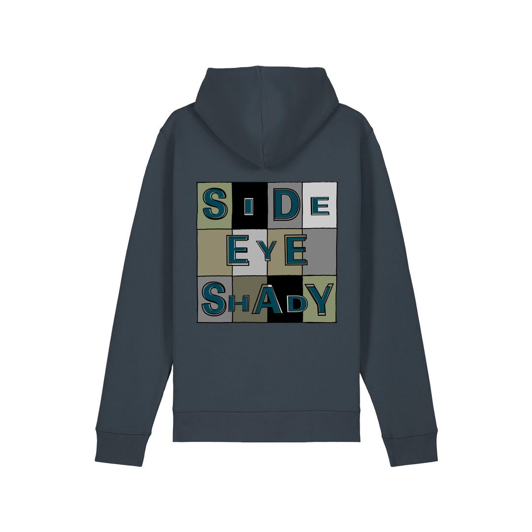 India Ink Grey Printed Hoody Back