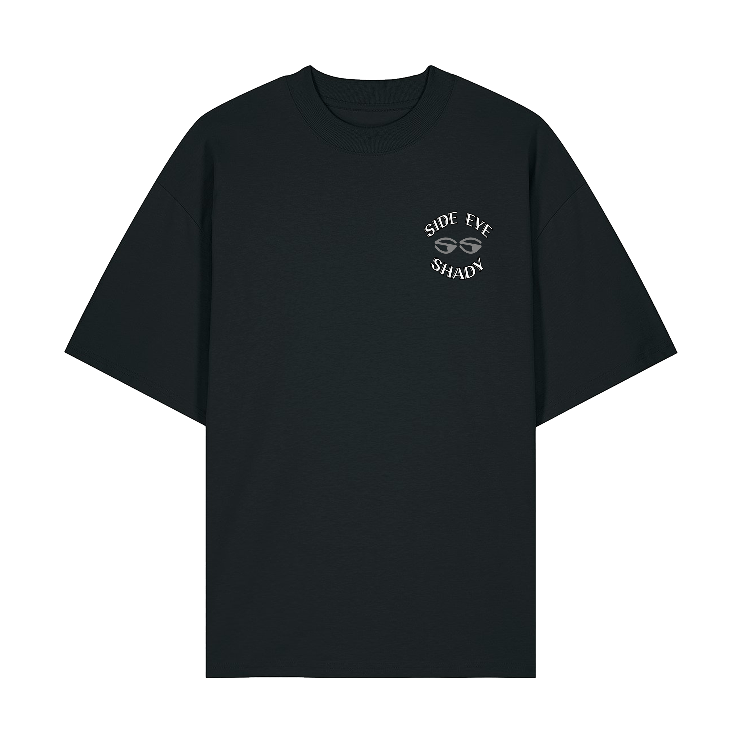 Black Printed T-shirt Front