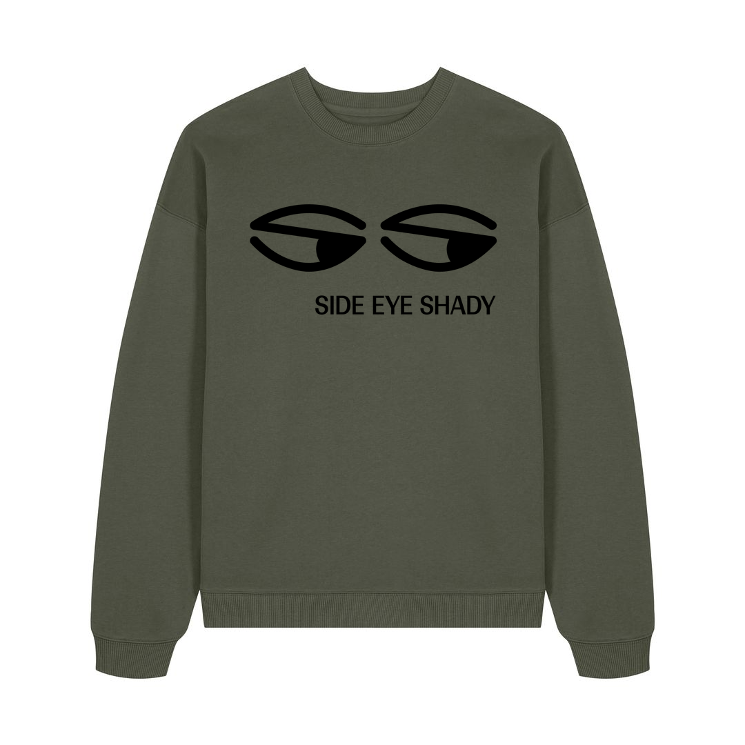 Khaki Printed Sweater Front