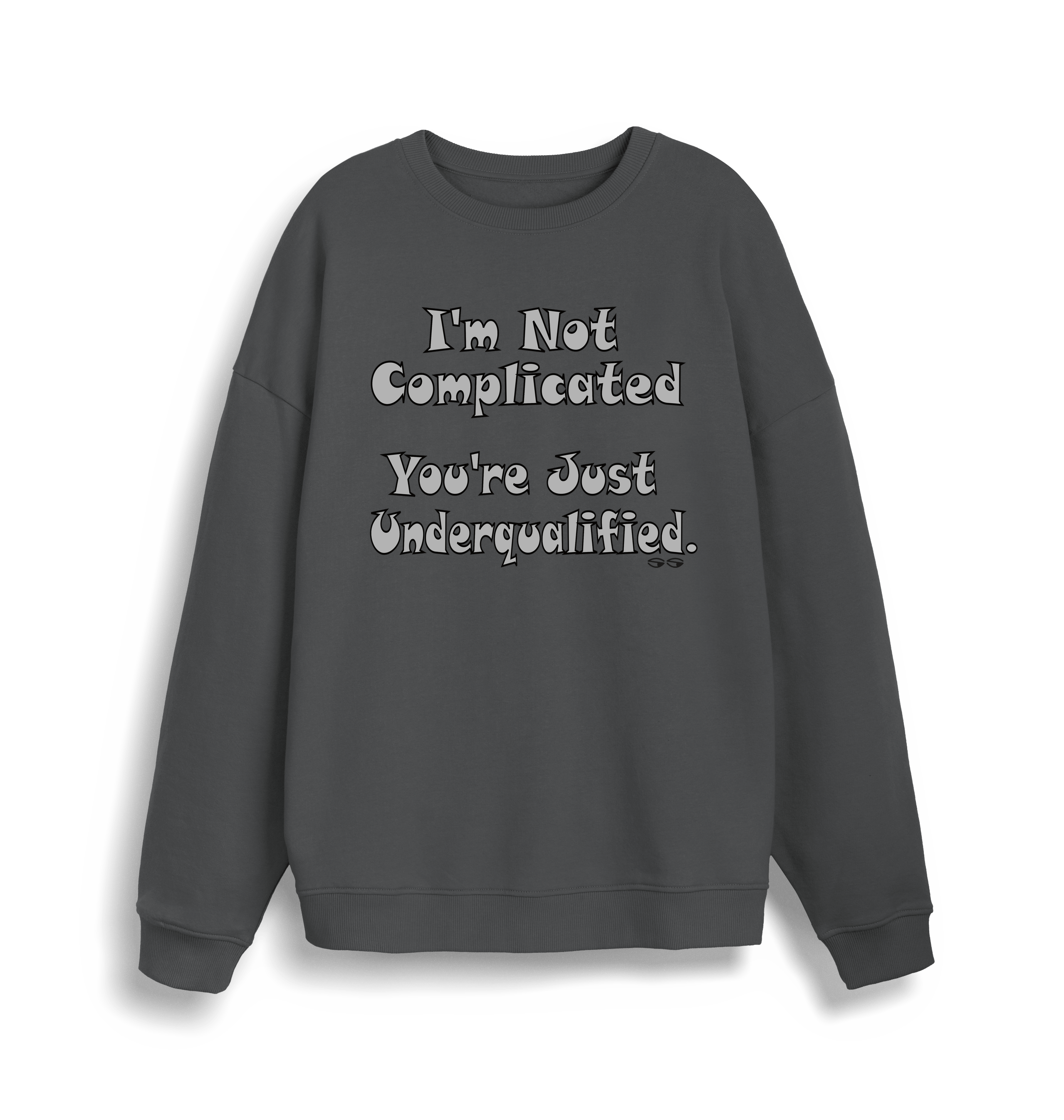 Anthracite Printed Sweater Front