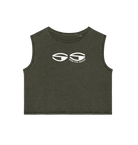 Washed Organic Khaki Printed T-shirt