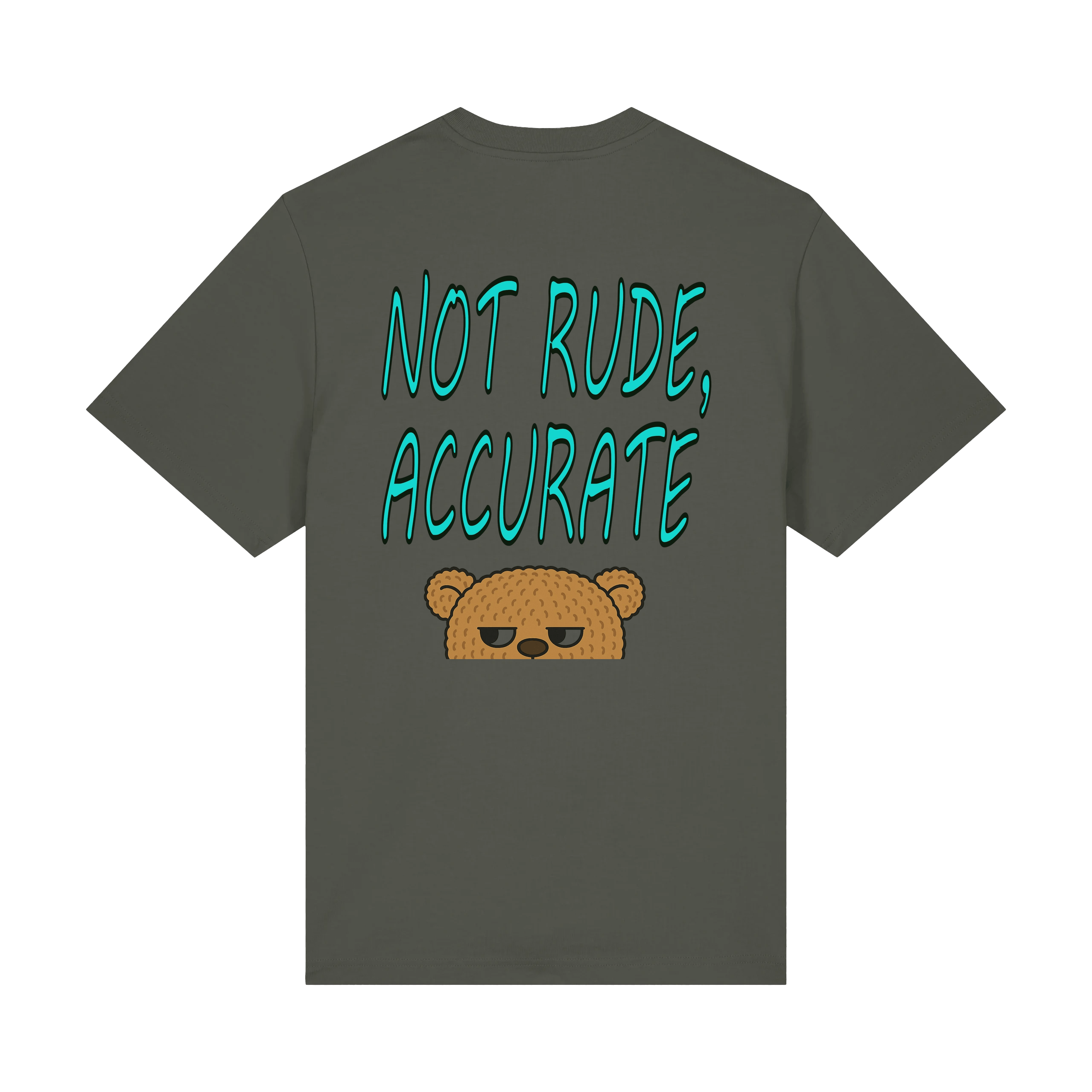 Khaki Printed T-shirt Back