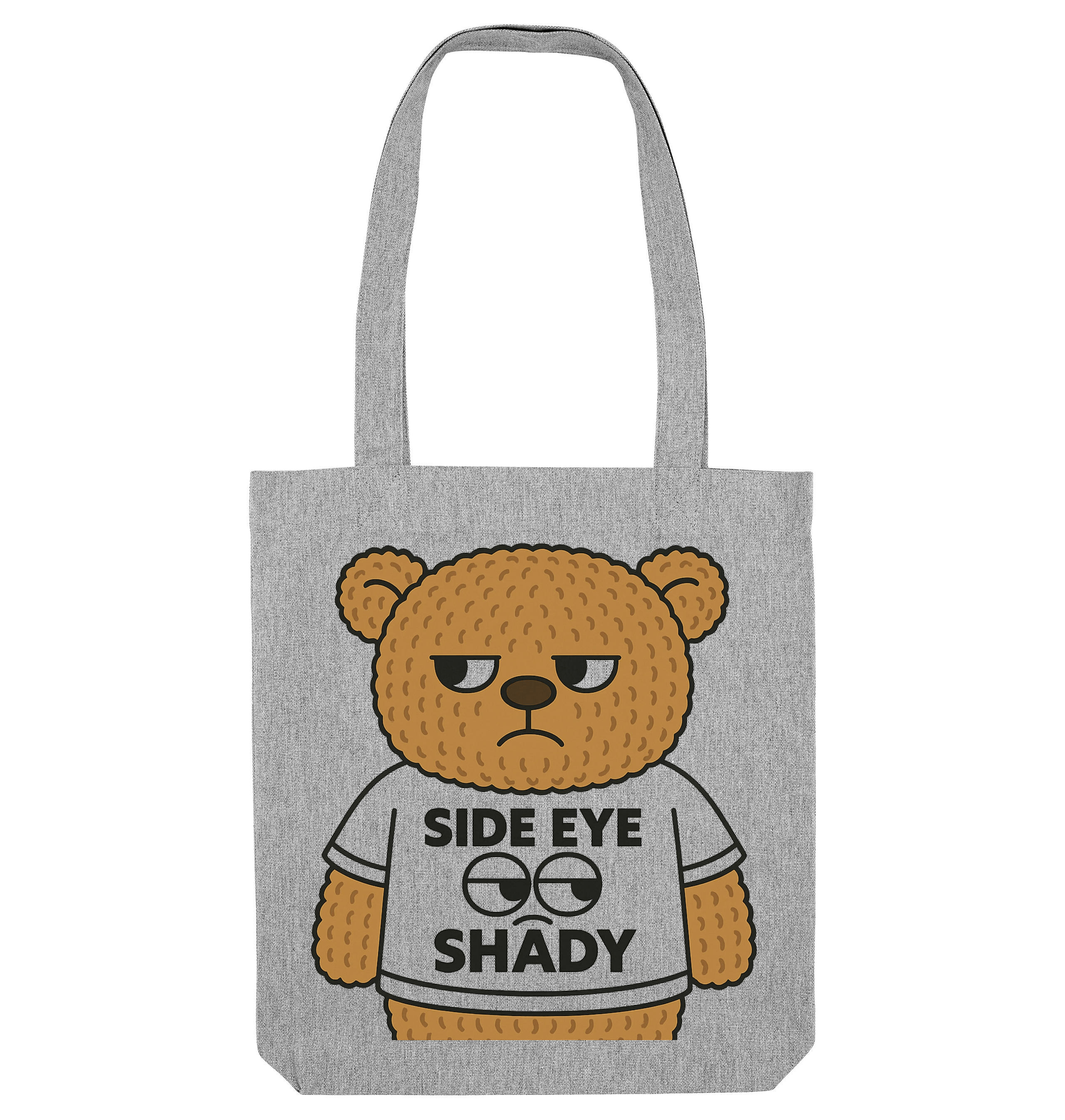 Heather Grey Printed Bag Front