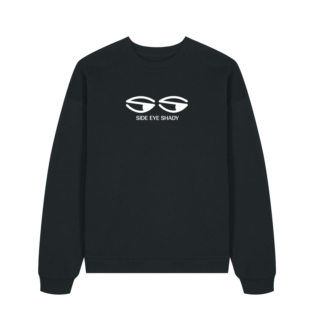 Black Printed Sweater Front