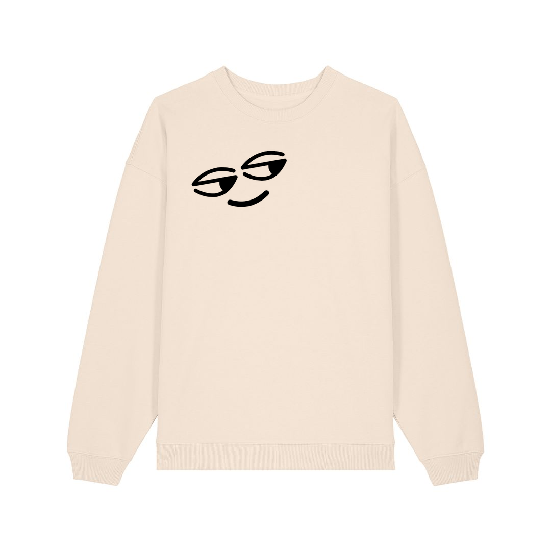 Cream Printed Sweater