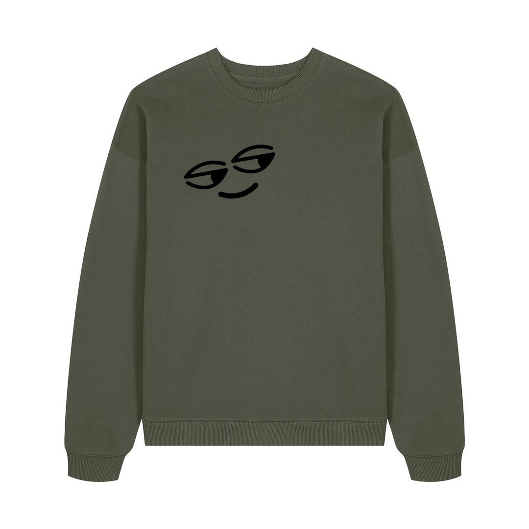 Khaki Printed Sweater