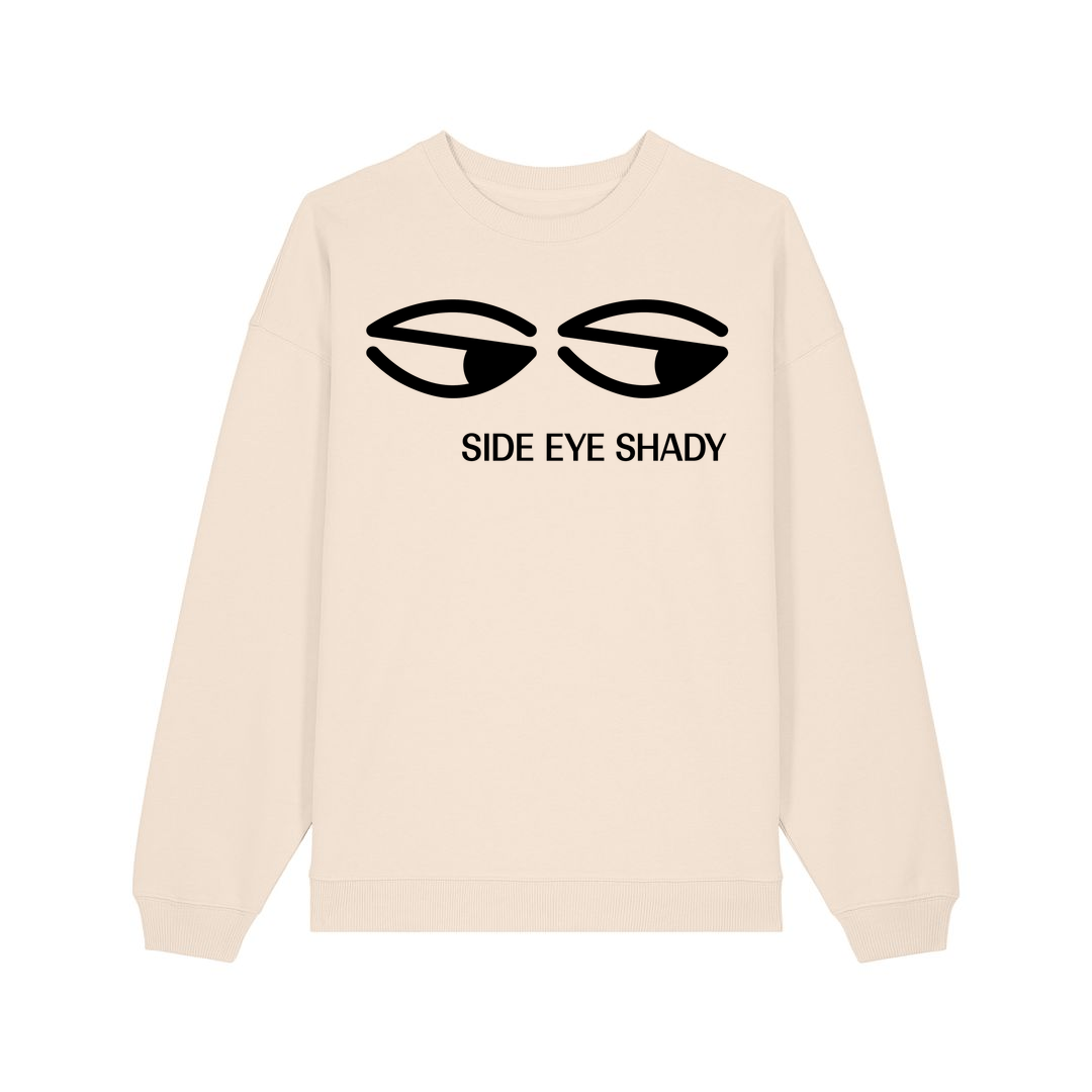 Cream Printed Sweater Front