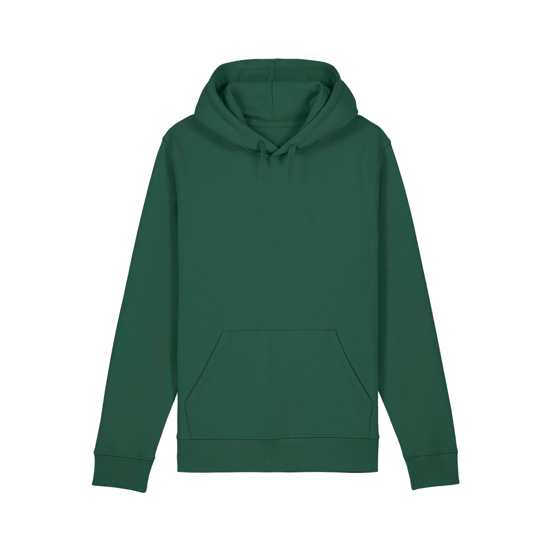Bottle Green Printed Hoody Front