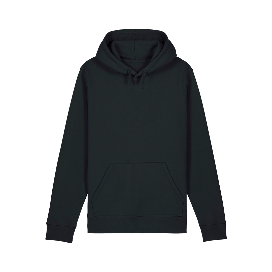 Black Printed Hoody Front