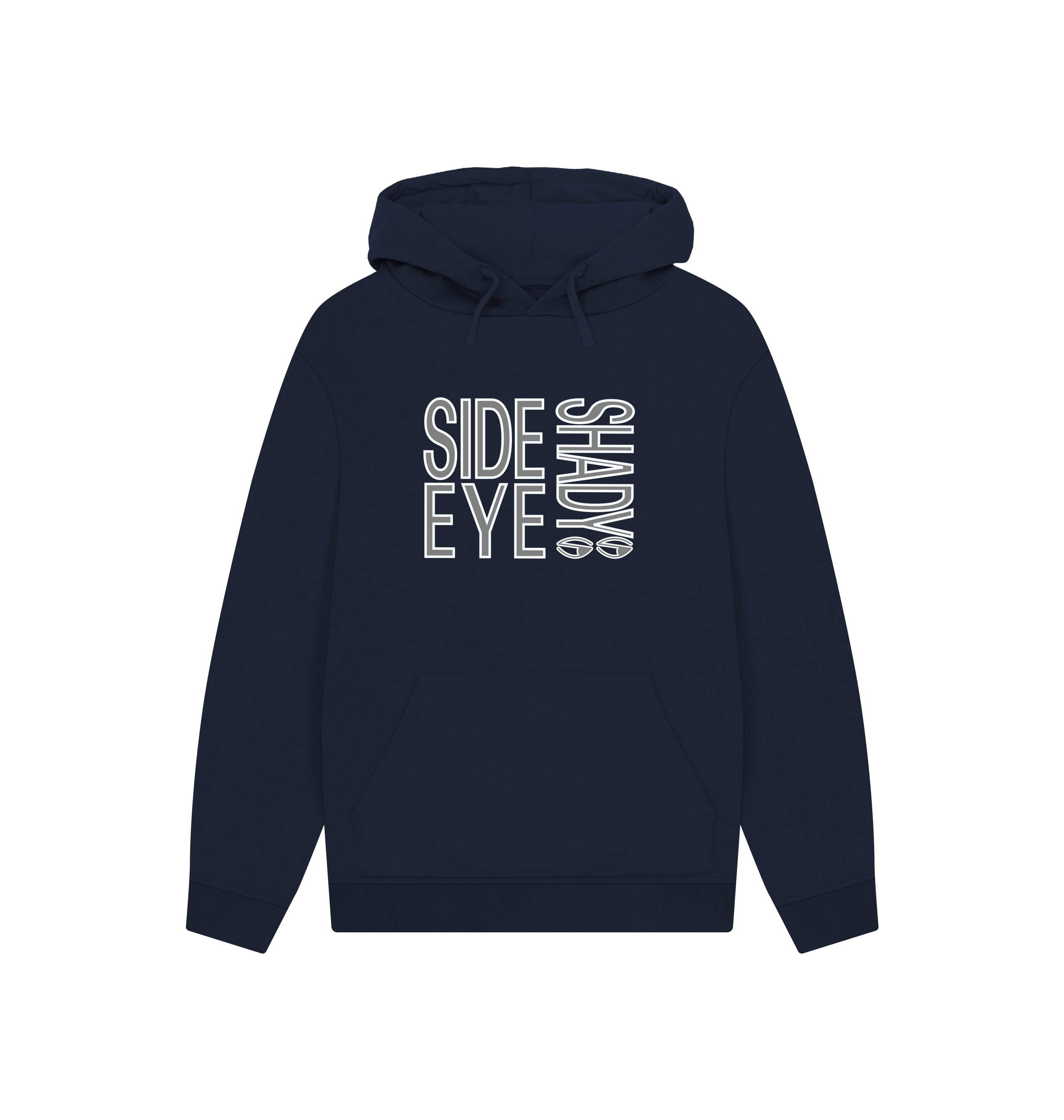 Navy Printed Hoody Front
