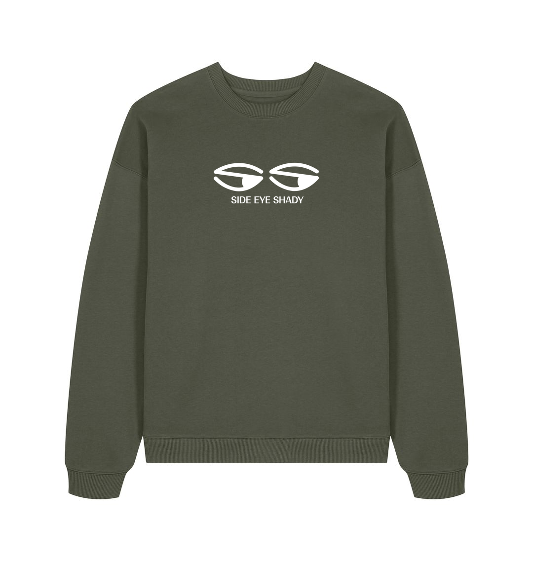 Khaki Printed Sweater Front