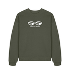 Khaki Printed Sweater Front