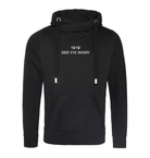 Jet Black Printed Hoody Front