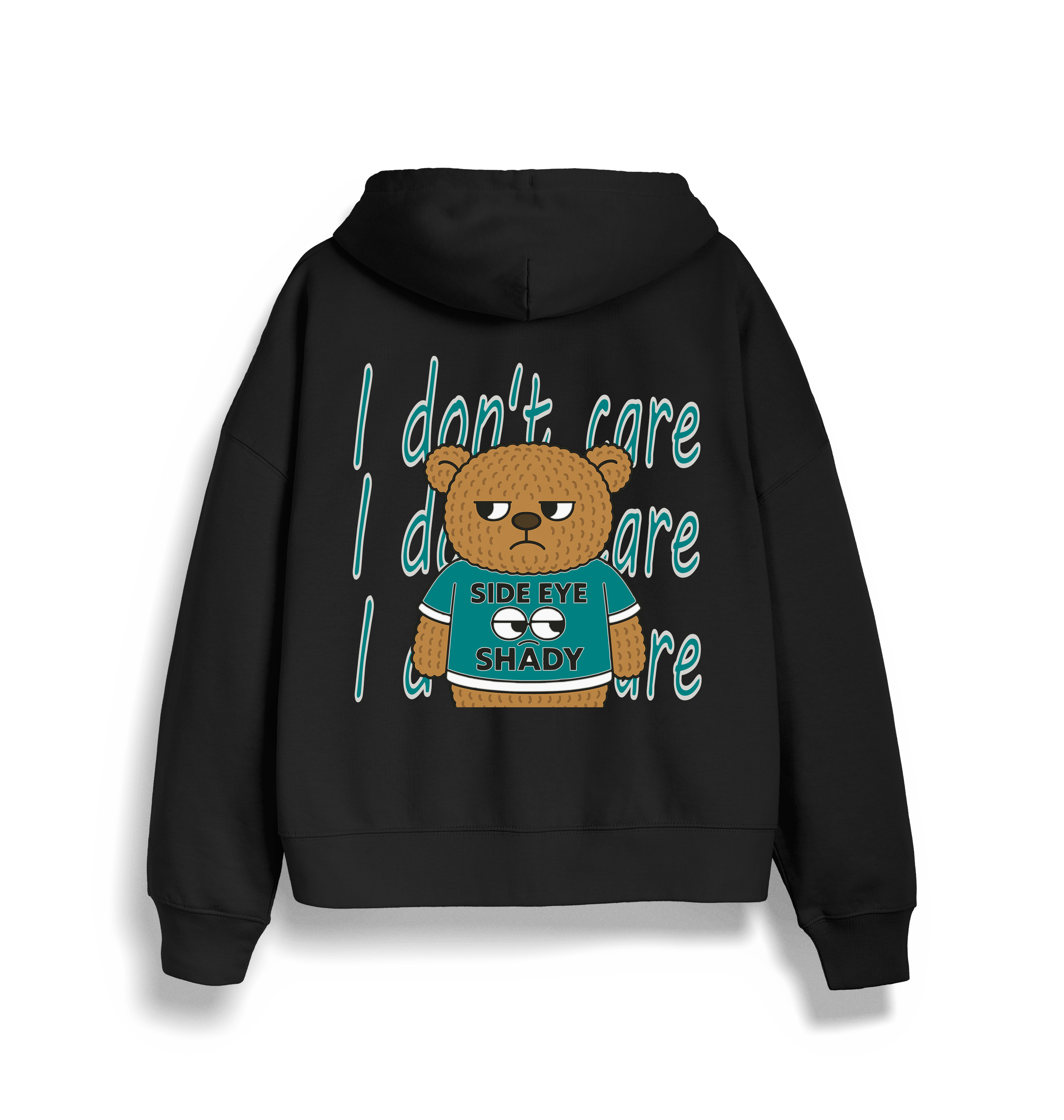 Black Printed Sweater Back