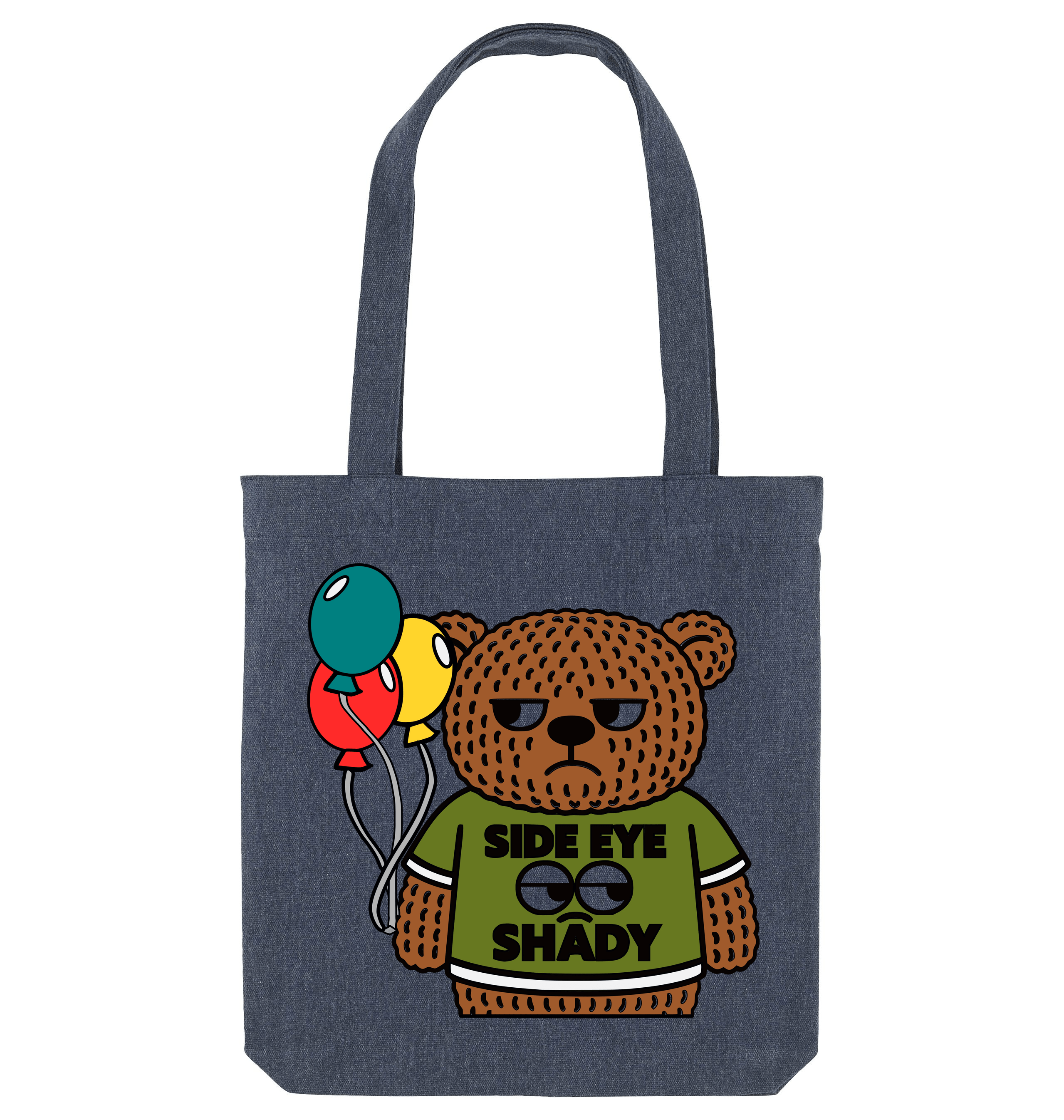 Midnight Blue Printed Bag Front