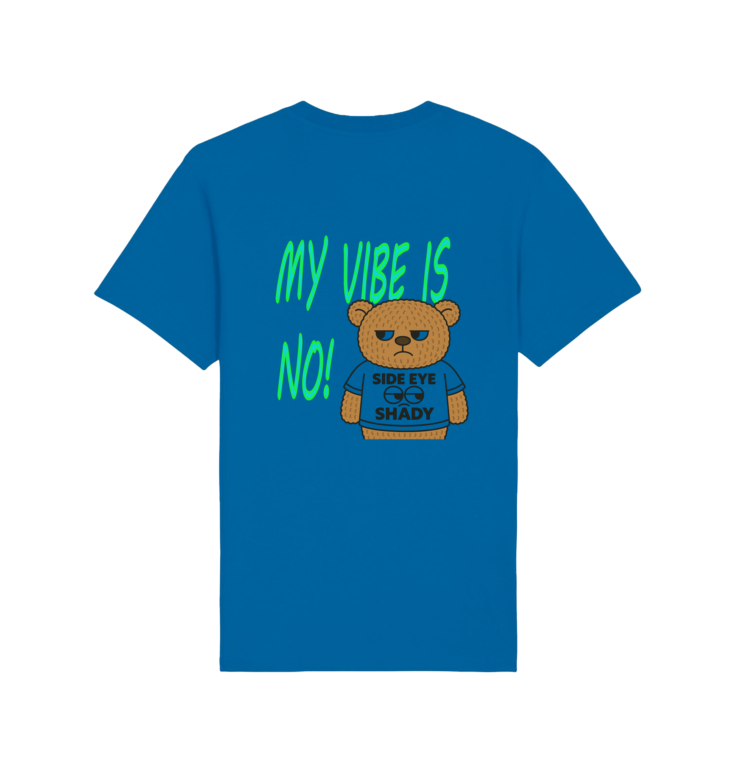 Royal Blue Printed T-shirt Back