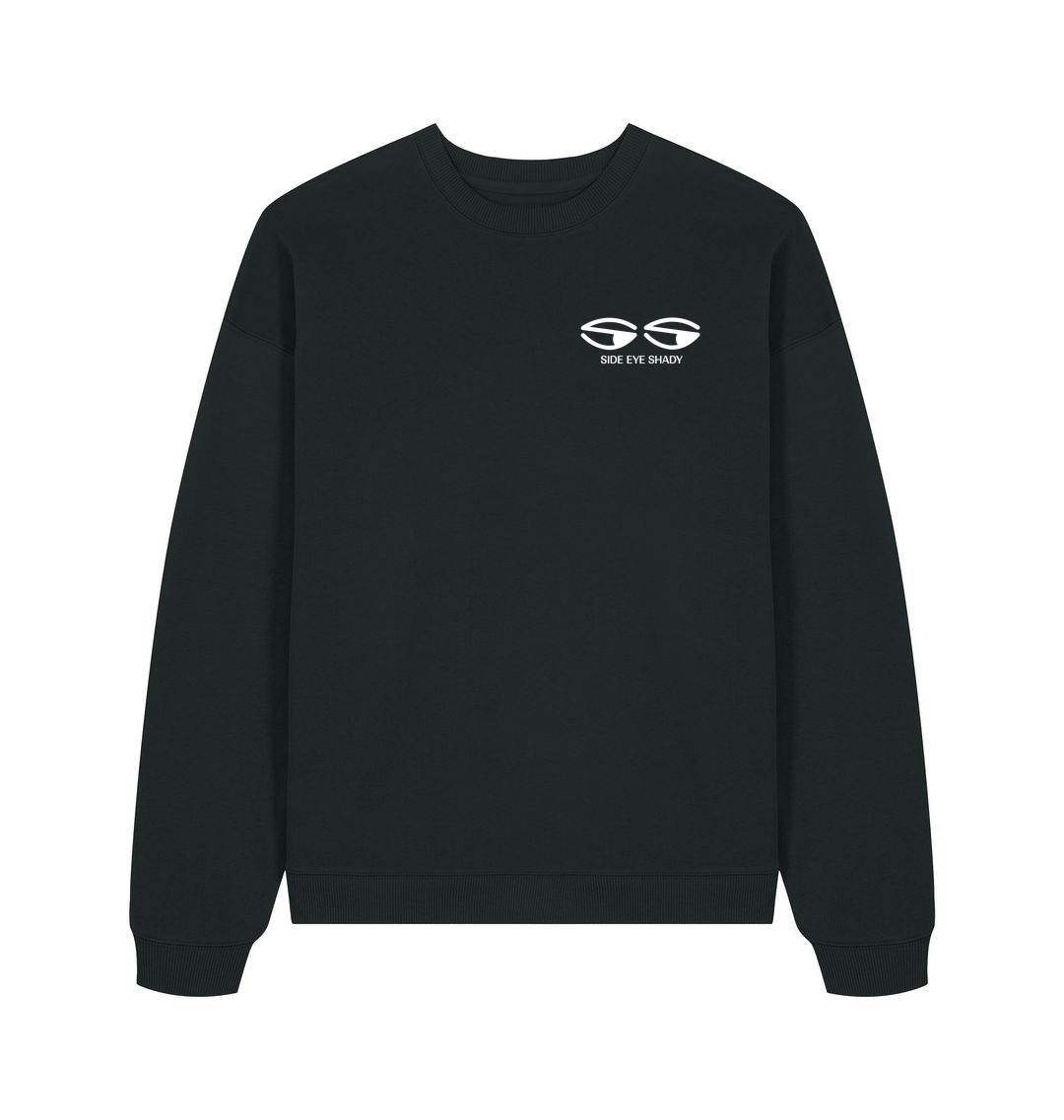Black Printed Sweater Front