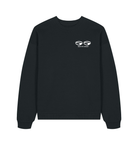 Black Printed Sweater Front