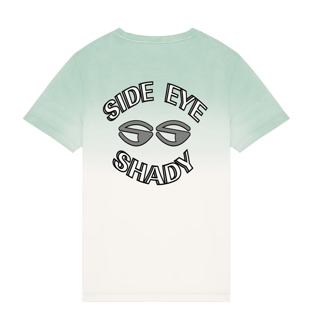 Dip Dye Jade Green Printed T-shirt Back