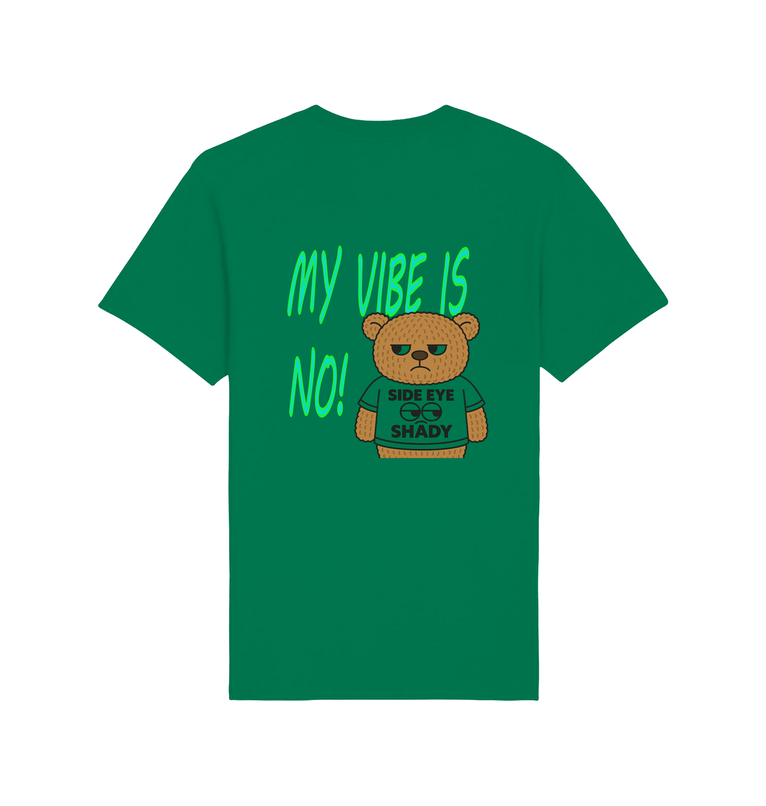 Varsity Green Printed T-shirt Back