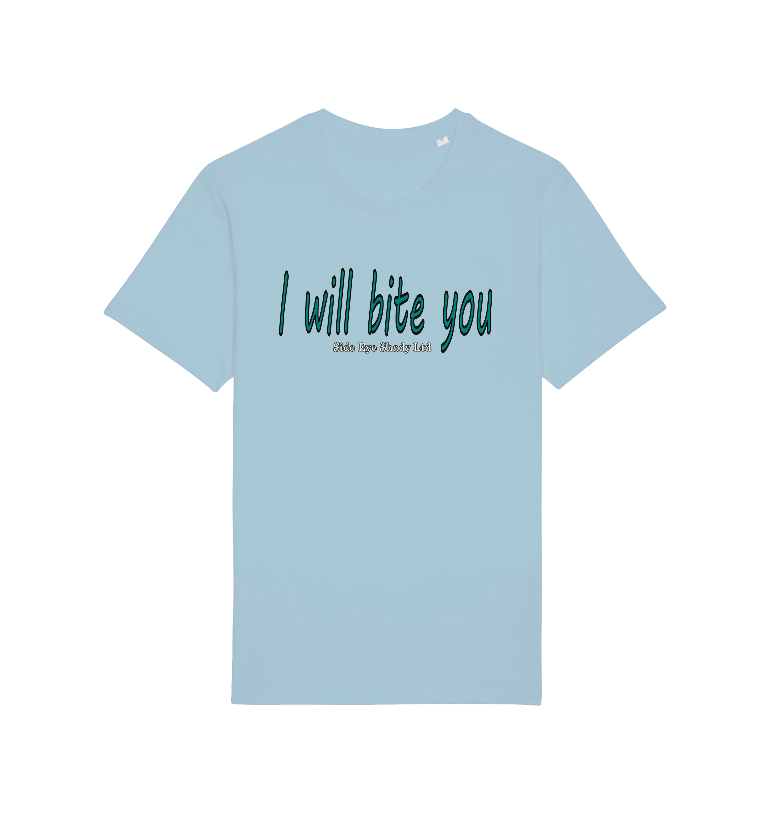 Sky Blue Printed T-shirt Front