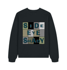Black Printed Sweater Front