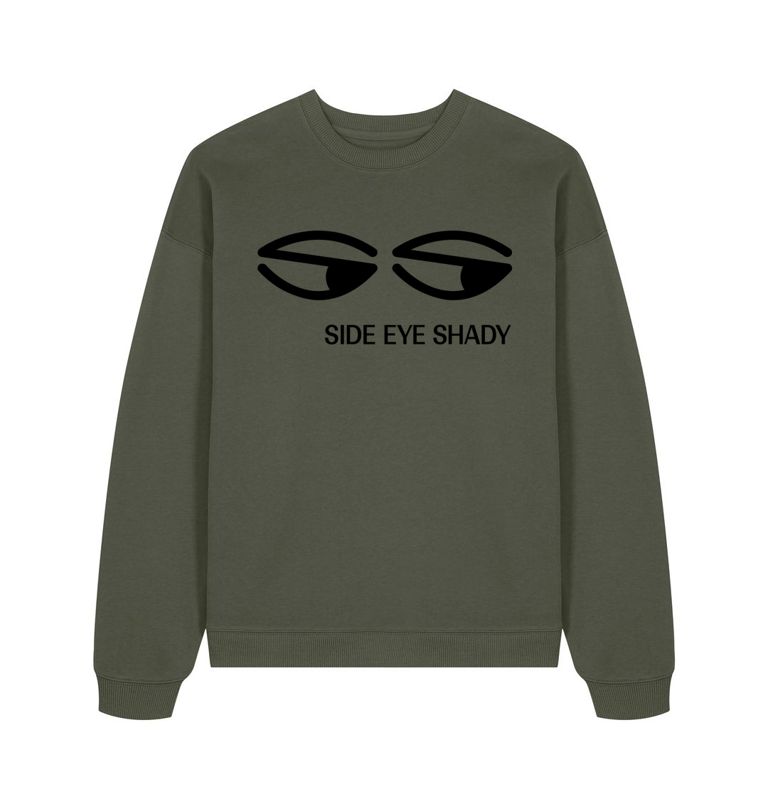 Khaki Printed Sweater Front