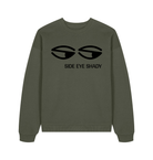 Khaki Printed Sweater Front
