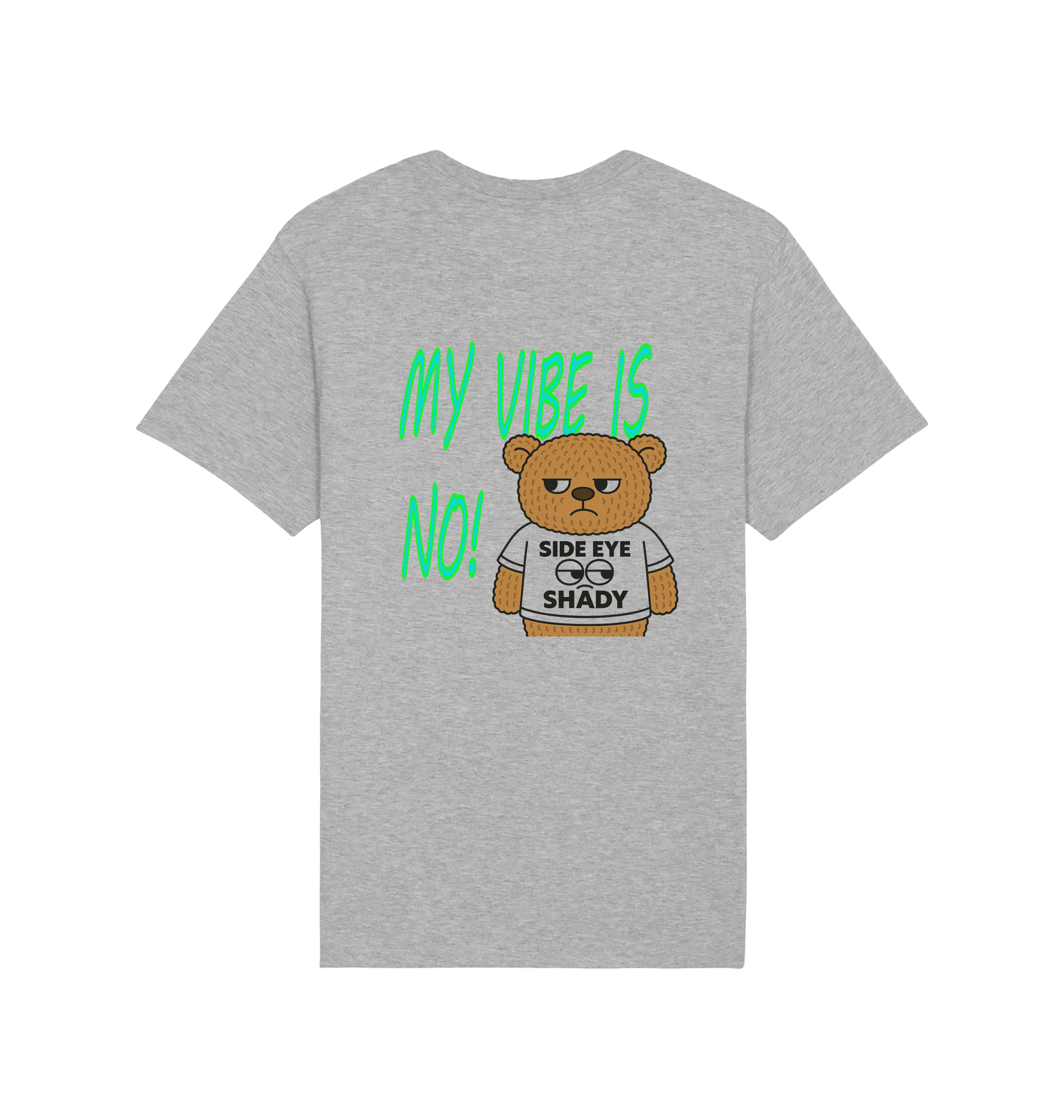 Heather Grey Printed T-shirt Back