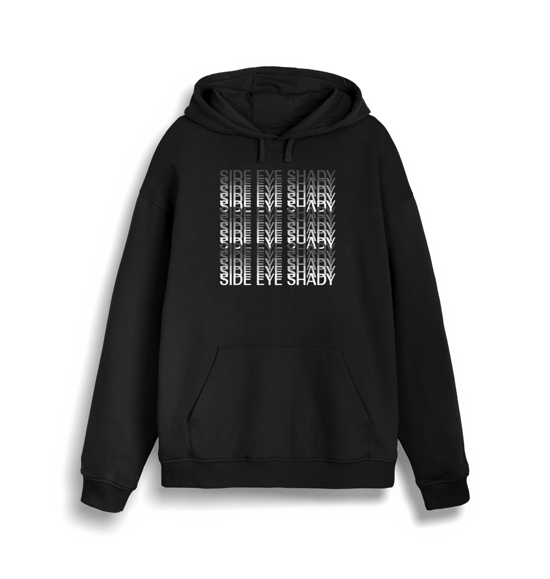 Black Printed Sweater Front