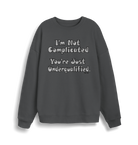 Anthracite Printed Sweater Front