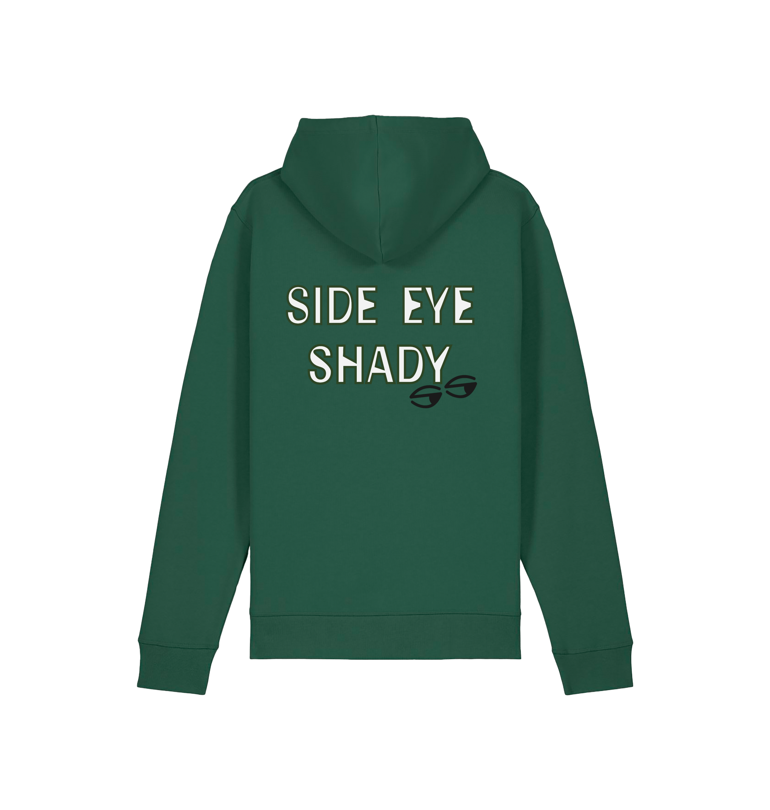 Bottle Green Printed Hoody Back