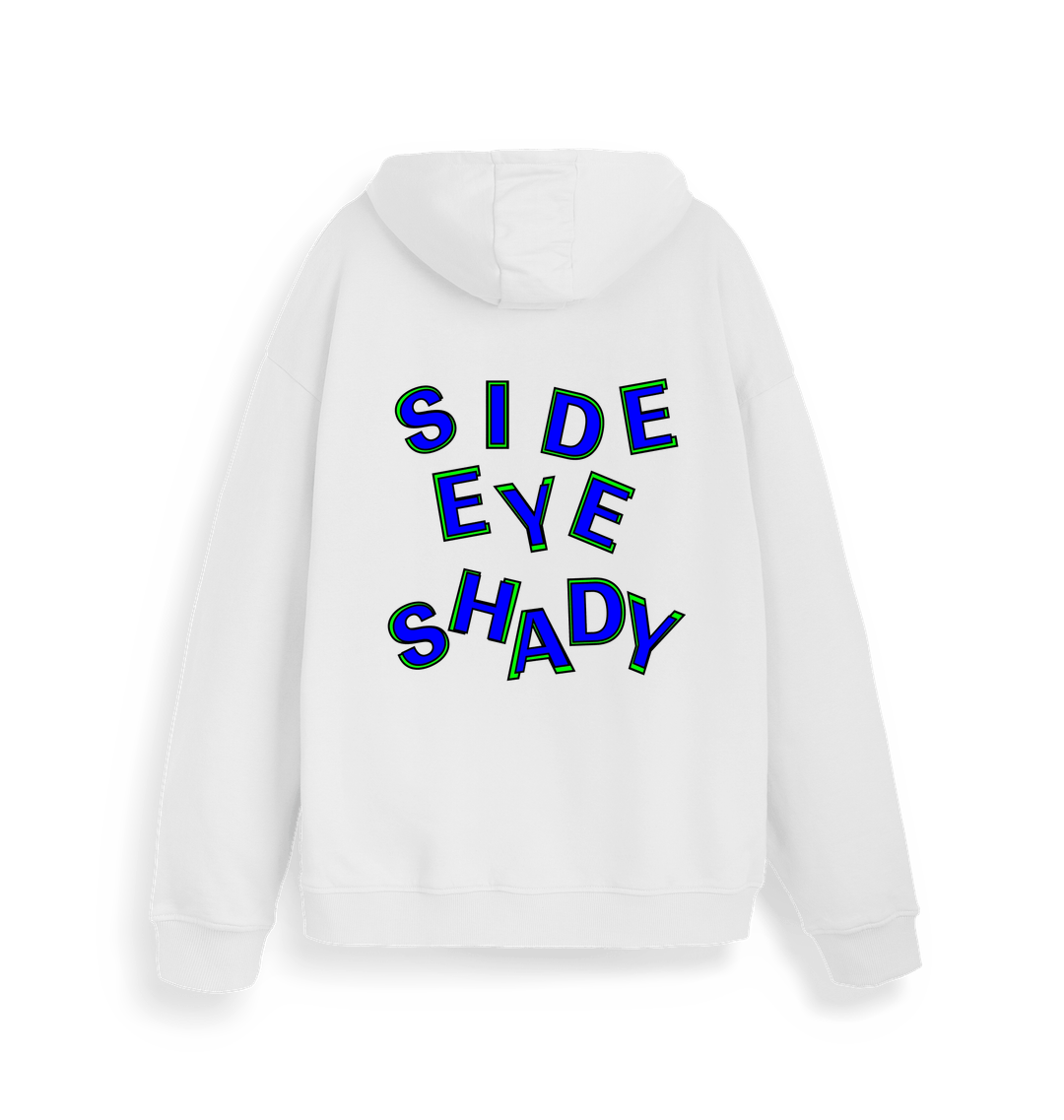 White Printed Sweater Back