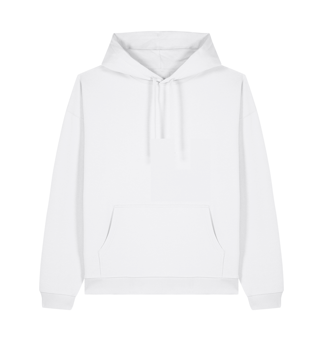 White Printed Hoody Front