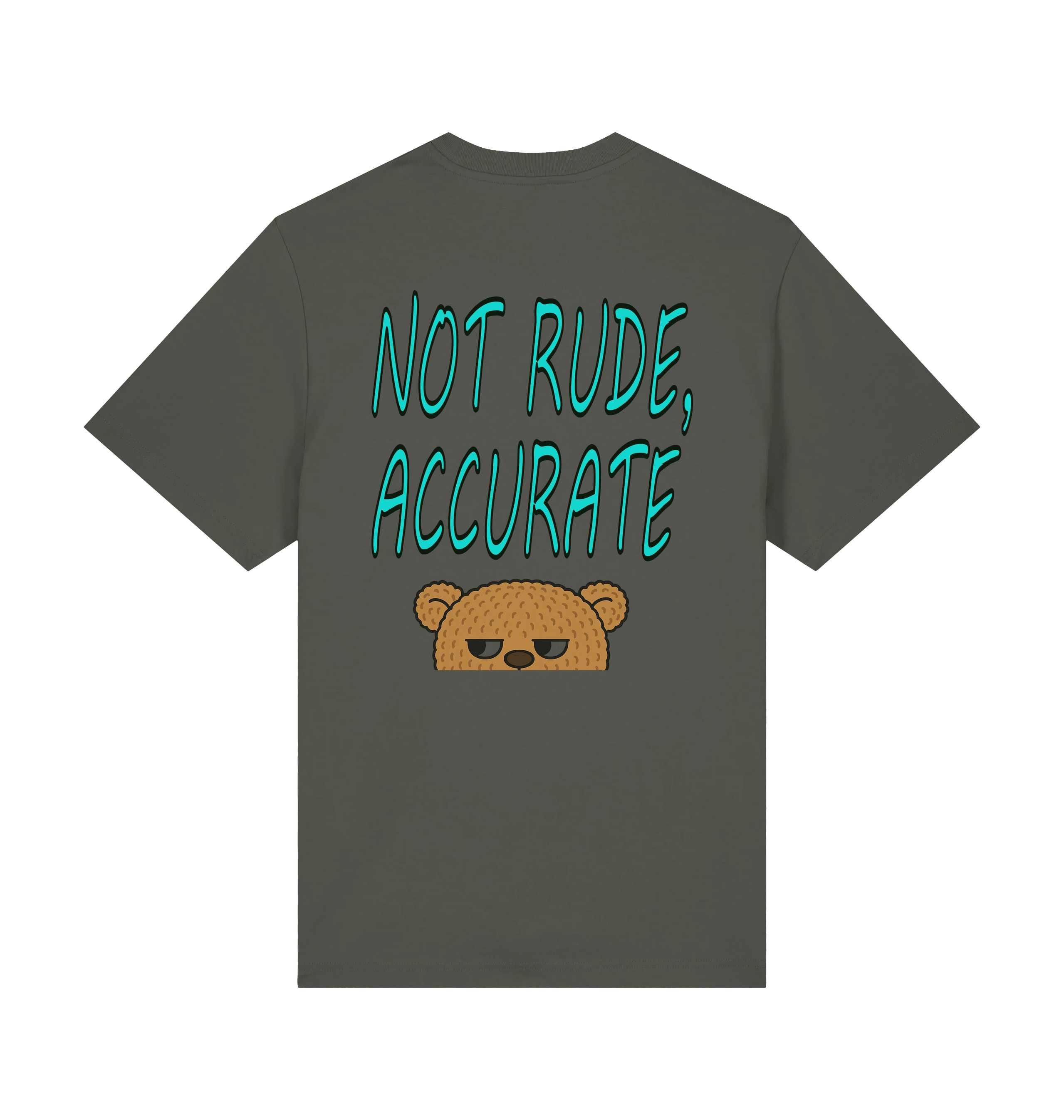 Khaki Printed T-shirt Back