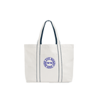Soft White/French Navy Printed Bag