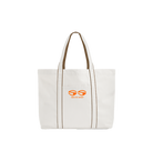 Soft White/Caramel Printed Bag Front