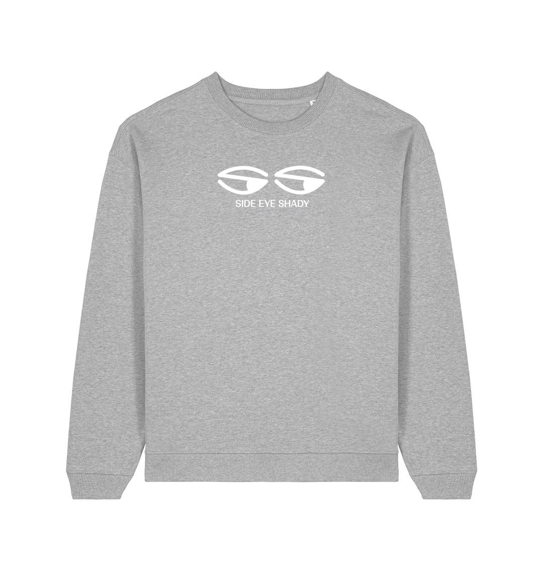 Heather Grey Printed Sweater Front