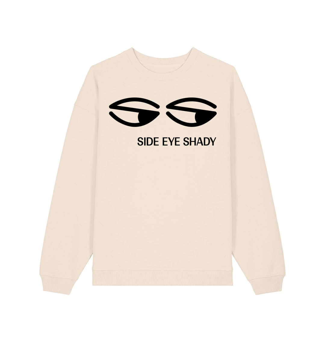 Cream Printed Sweater Front