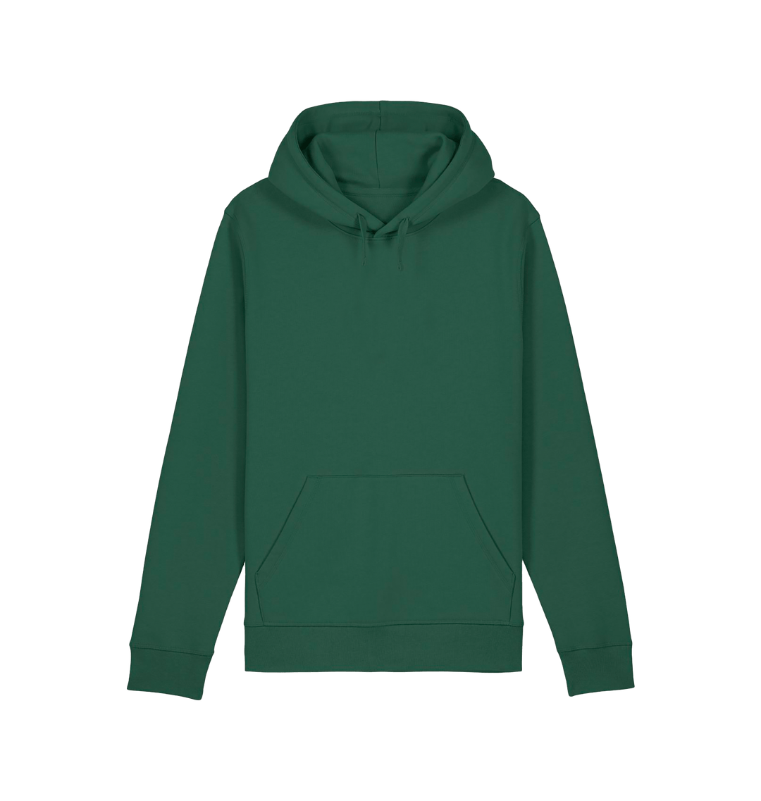 Bottle Green Printed Hoody Front