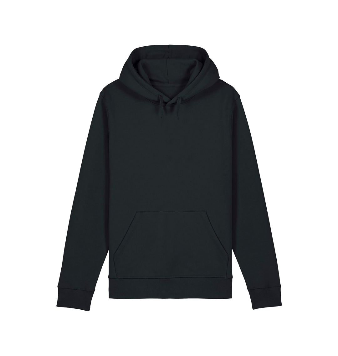 Black Printed Hoody Front