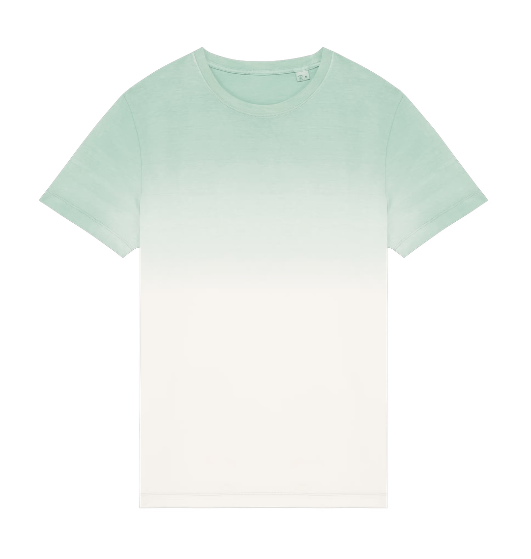Dip Dye Jade Green Printed T-shirt Front